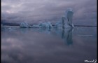 Icebergs au crépuscule