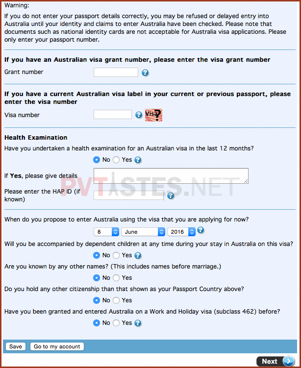 Tutoriel : demande de Working Holiday Visa Australie