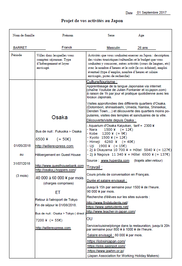 Lettre motivation/ programme PVT Japon - Page 54