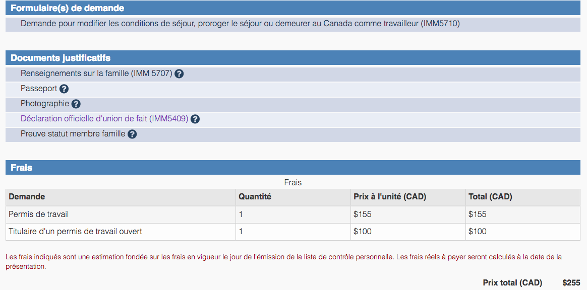 Formulaire De Demande Pour Permis De Travail Ouvert Conjoint De Fait