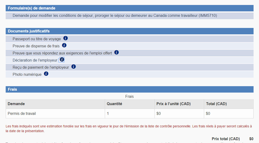 Permis jeune professionnel canada licenciement