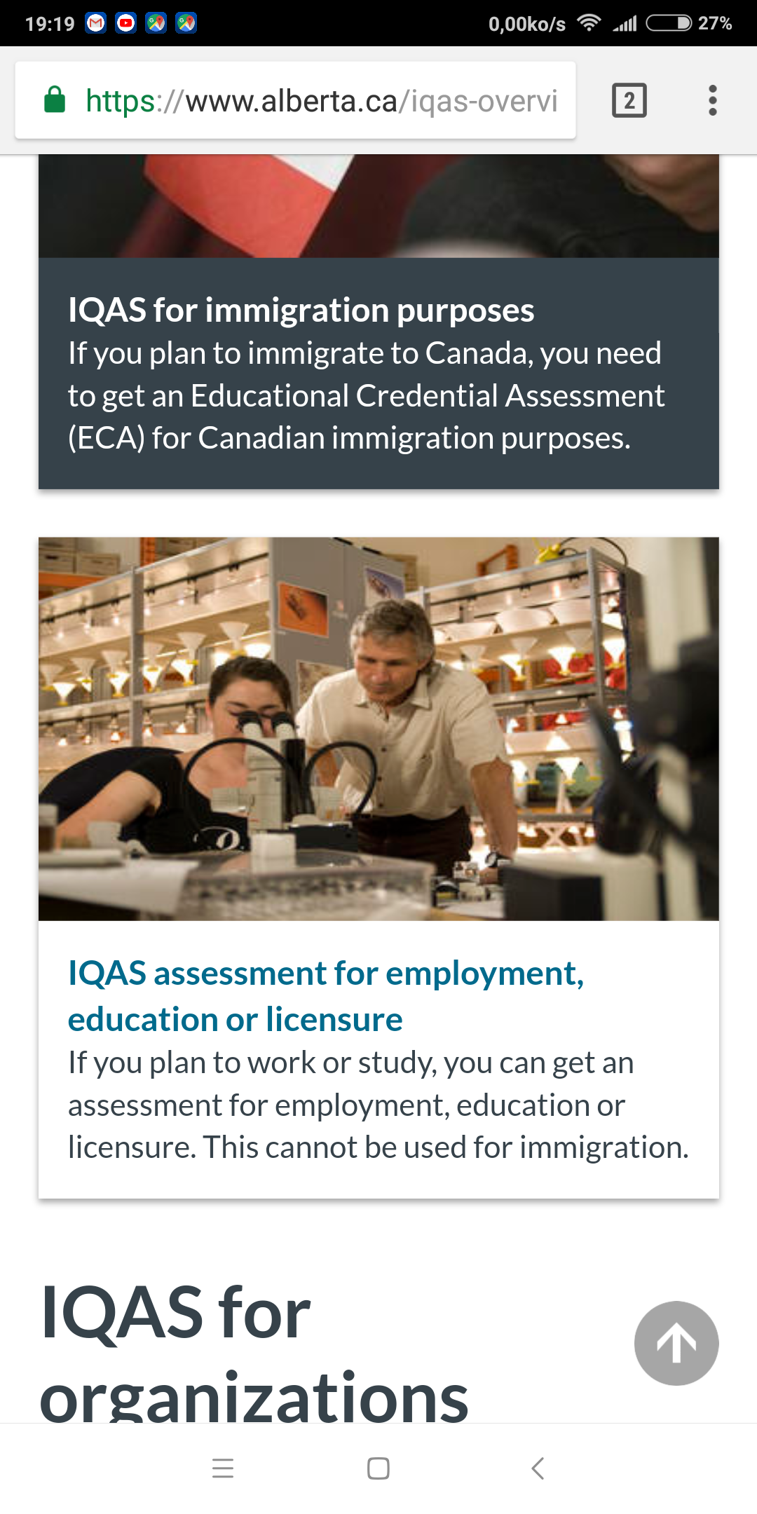 Entrée express évaluation des diplomes WES Page 3