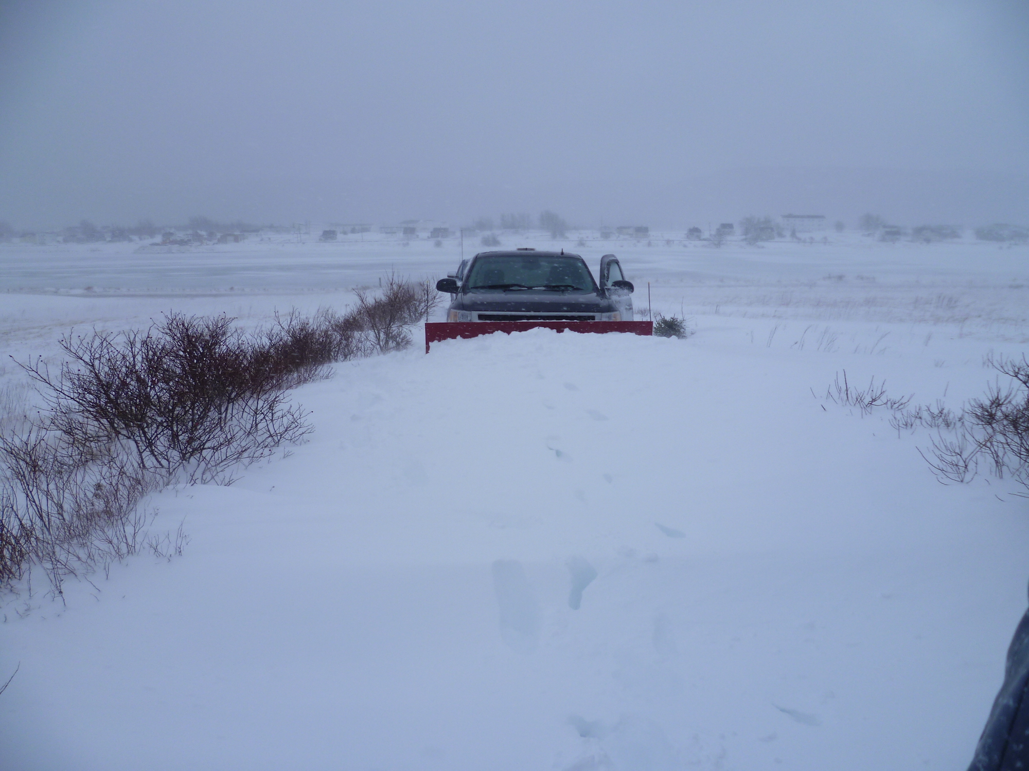 Hiver au Canada - La déneigeuse enneigée