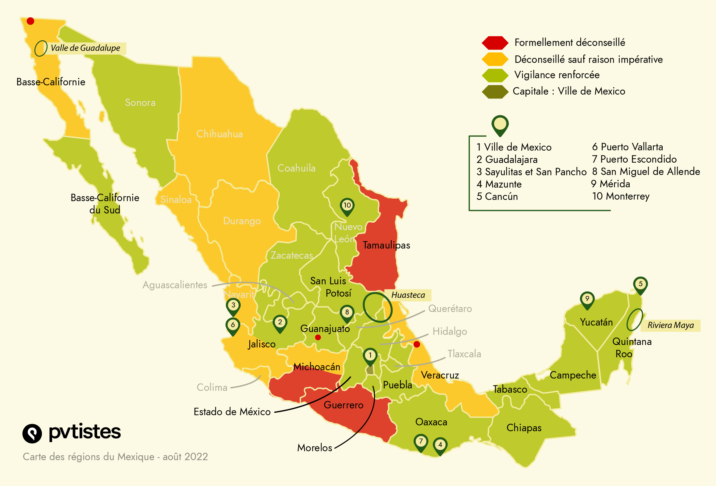 régions du mexique