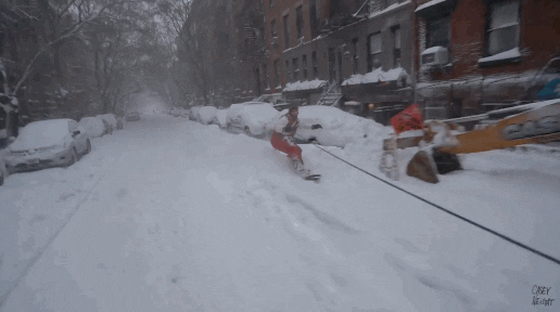 Skier dans les rues