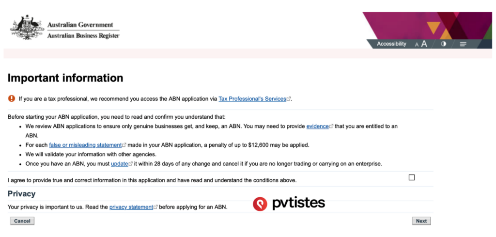 Demande d'ABN dans le cadre du PVT Australie pour devenir freelance.
