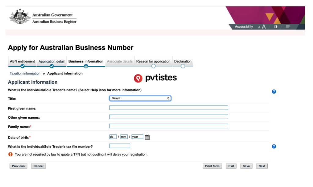 Demande d'ABN dans le cadre du PVT Australie pour devenir freelance.