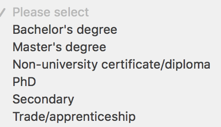 IEC application Canada