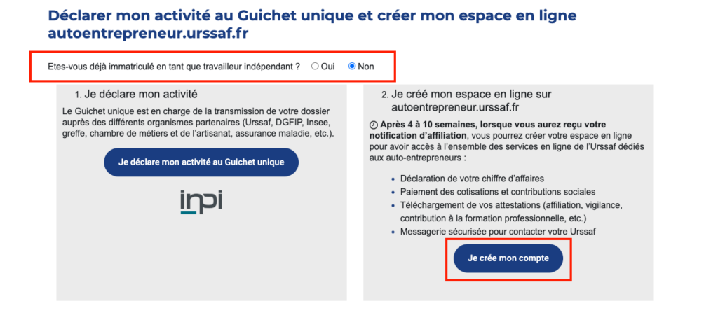 create account urssaf