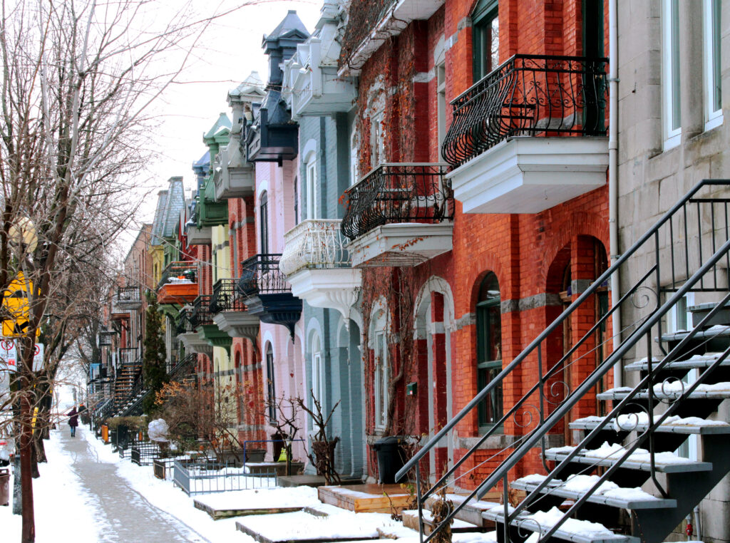 Culture shock I experienced as a Brit in Montreal: wrought iron balconies on Old Montreal houses 