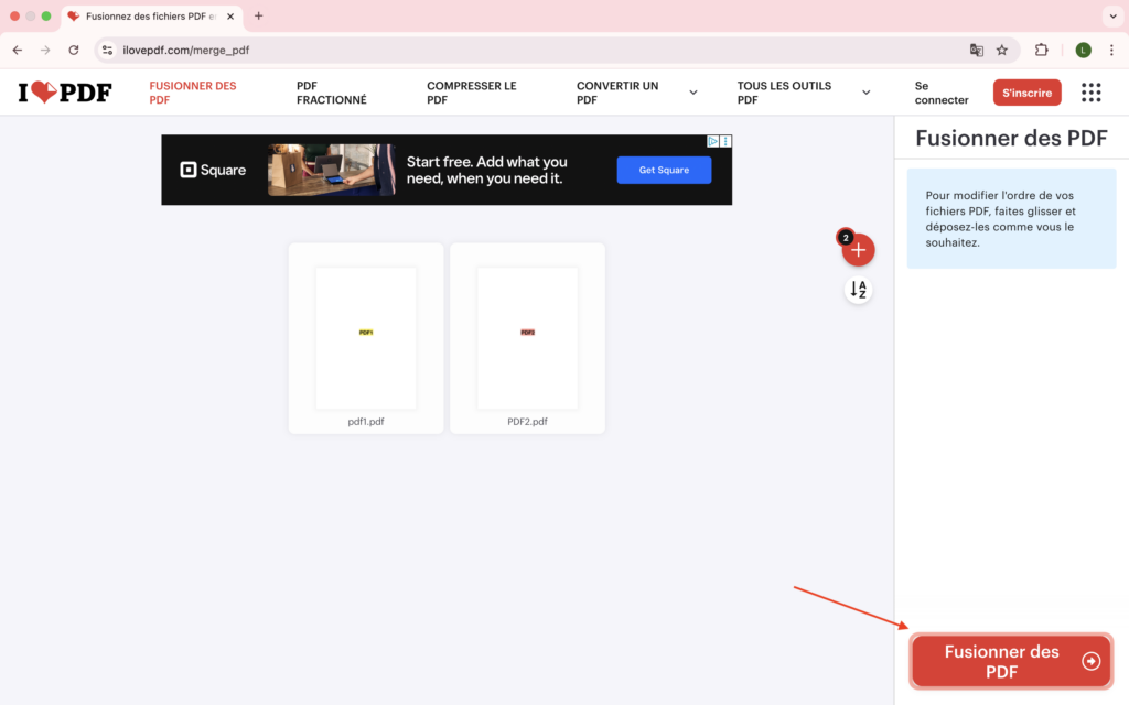 fusionner pdf