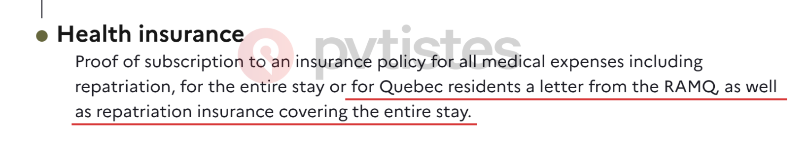 france whv ramq requirement